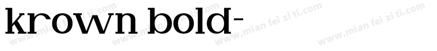 krown bold字体转换